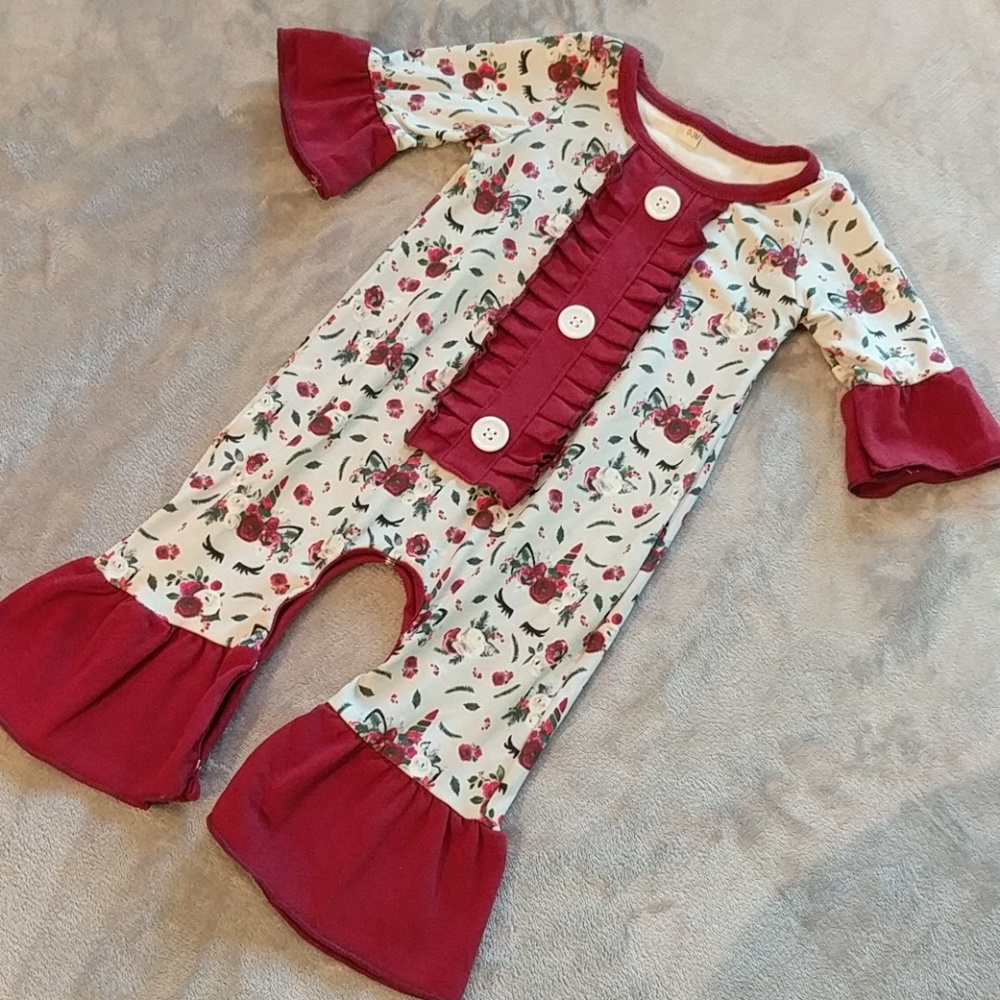 Baby Girls Unicorn Romper